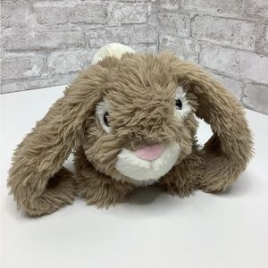 Animal Adventure Bunny Rabbit Plush White Tan Stuffed Animal Realistic Lovey